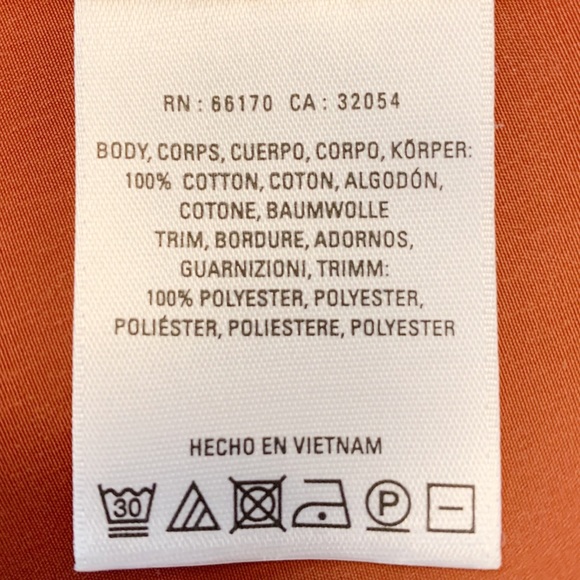 Anthro Postmark Orange West End Mixed Media Top XS - Picture 5 of 6